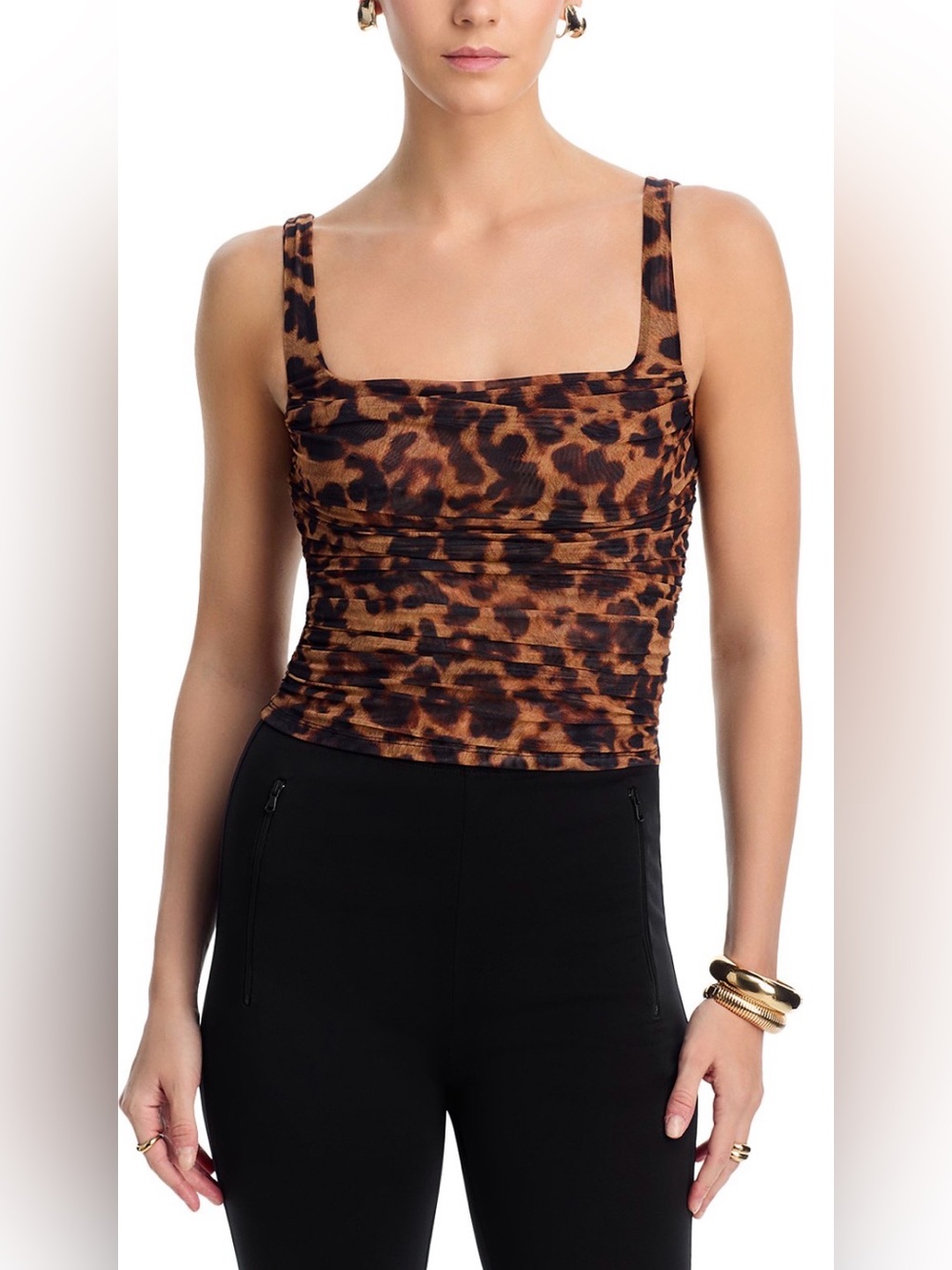 L'AGENCE Rasha Shirred Tank